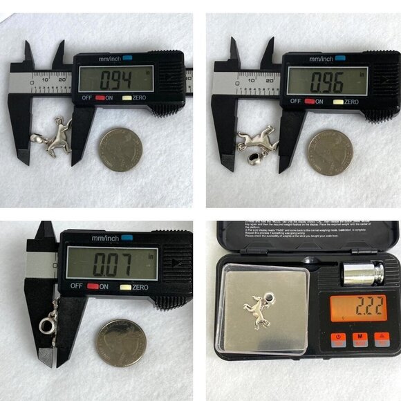 Sterling Silver 925 IBB THAI Running Horse Slide Dangle Charm Equestrian Charm - Picture 9 of 16